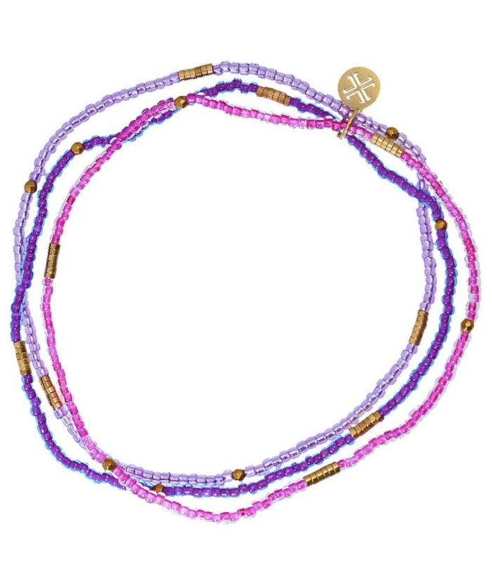 Tobillera handmade vibes morado anartxy 1