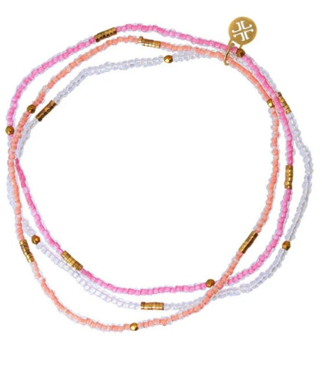 Tobillera handmade vibes rosa anartxy 1