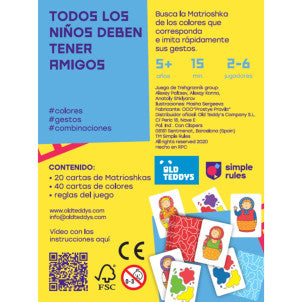 Matrioshka juego de cartas old teddys 2