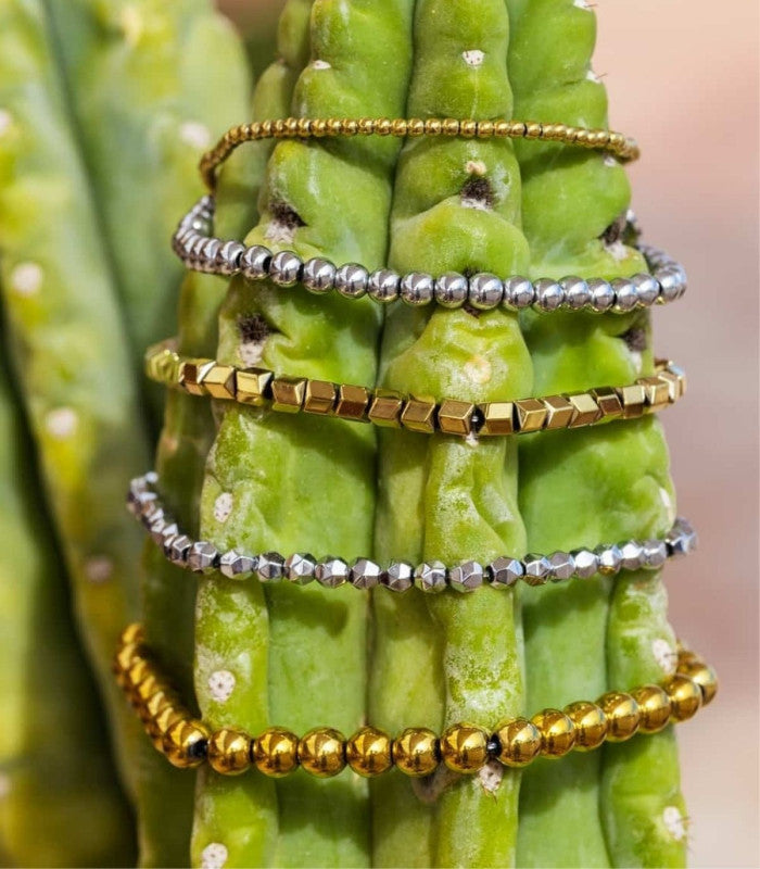 Pulsera bolitas dorado 6mm anartxy 2