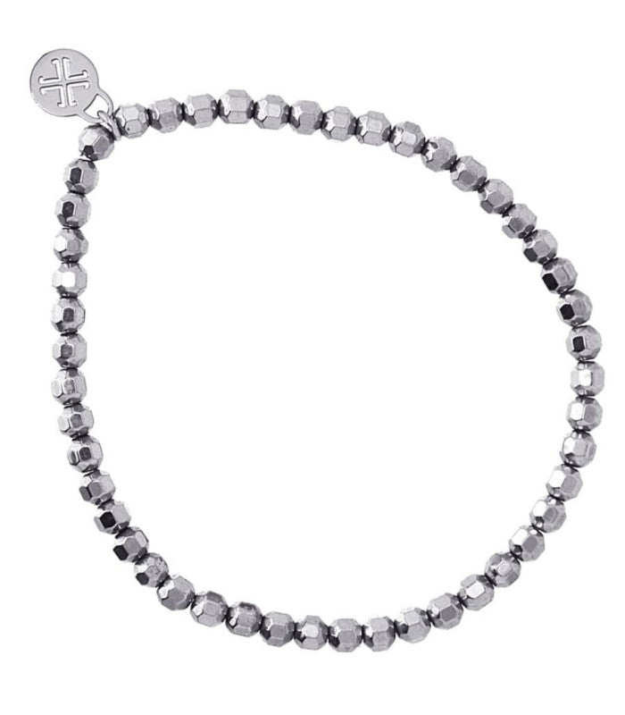 Pulsera hematita plateado 4mm anartxy 1