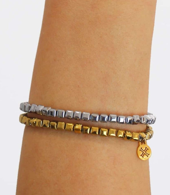 Pulsera hematita plateado 4mm anartxy 2