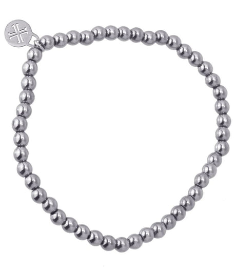 Pulsera bolitas plateado 4mm anartxy 1