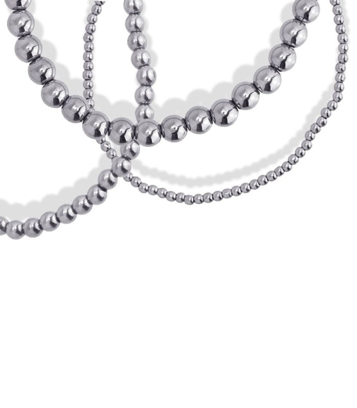 Pulsera bolitas plateado 4mm anartxy 2