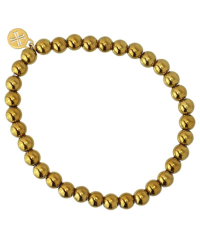 Pulsera bolitas dorado 4mm anartxy 1