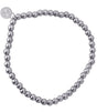 Pulsera bolitas plateado 2mm anartxy 1