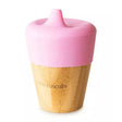 Vaso bamboo rosa 190ml+tapa eco rascals 1