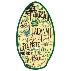 Skimboard 41" landes forest green wood skim one 1