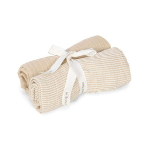 Pack muselinas 70x70 puro beige suave little dutch 1