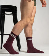 Calcetines billy belt retro burgundy 2