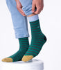 Calcetines billy belt rayas verde-gris 1