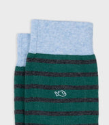 Calcetines billy belt rayas verde-gris 2