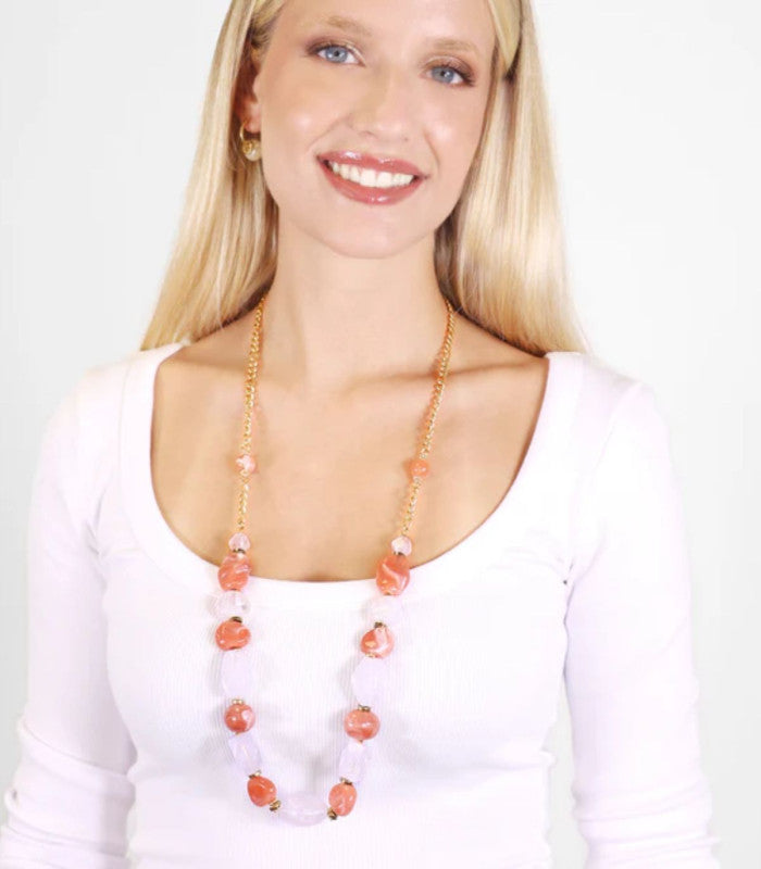 Collar marbles fiorile rosa anartxy 2