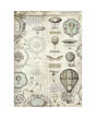 Papel arroz Stamperia A3 Voyages Fantastiques balloon 1
