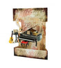 Tarjeta 3D, POSTAL SWING PIANO Y MUSICA 1
