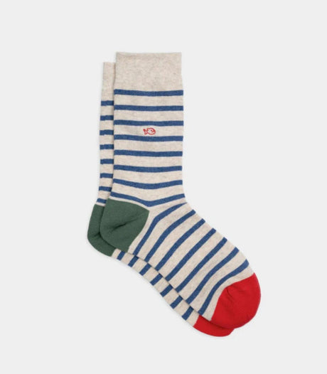 Calcetines billy belt rayas beige blue 1
