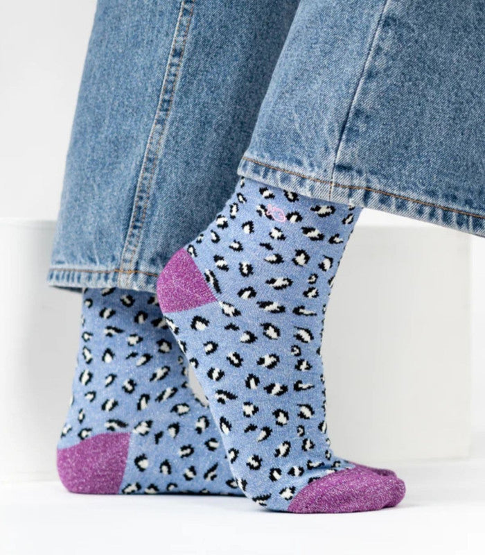 Calcetines mujer billy belt leo blue 2