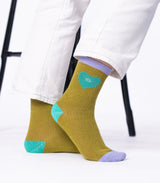 Calcetines mujer billy belt heart olive-turquoise 2