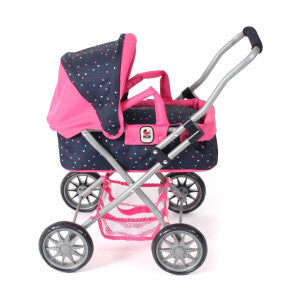 Cochecito de muñecas smarty confetti rosa bayer chic 2