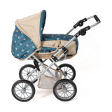 Cochecito de muñecas kombi leni estrellas turquesa beige bayer chic 2