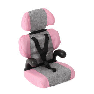 Asiento de coche para muñecas gris rosa bayer chic 1