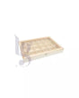 MADERA CAJA 50X35X6CM C/TAPA CRISTAL 1