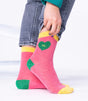 Calcetines mujer billy belt heart pink and green 1