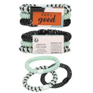 Set de gomas para el pelo verde lovies depesche 1