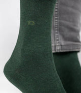 Calcetines billy belt liso bamboo dark green 2