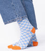 Calcetines mujer billy belt cuadros blue beige 1