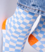 Calcetines mujer billy belt cuadros blue beige 2