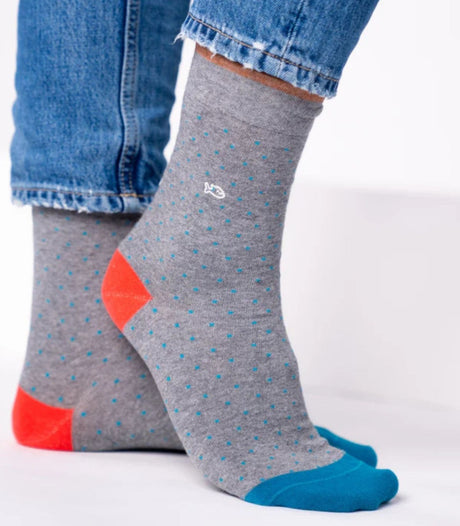 Calcetines billy belt motas gris 1