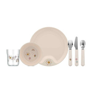 Vajilla infantil mio 6 piezas arcoiris little dutch 1