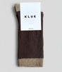 Calcetines klue lana merino bandas 36-40 marron caramelo 1