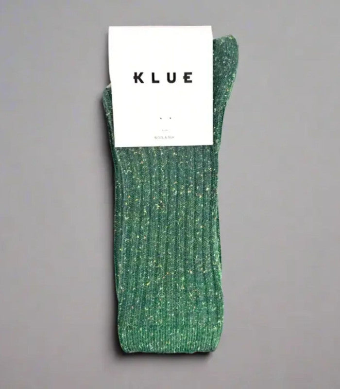 Calcetines klue seda y lana 36-40 verde oscuro 1
