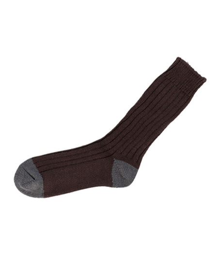 Calcetines nishiguchi 36-40 algodon deluxe marron 1