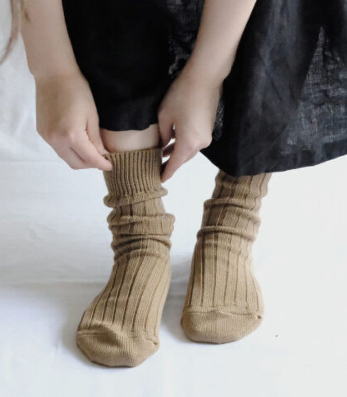 Calcetines nishiguchi 36-40 algodon ejipcio beige 2