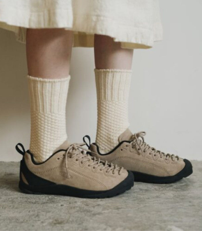 Calcetines nishiguchi 36-40 lana y algodon marfil 2