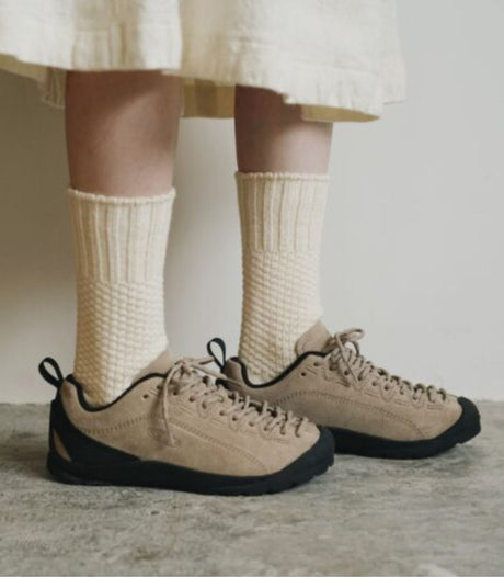 Calcetines nishiguchi 36-40 lana y algodon marfil 2