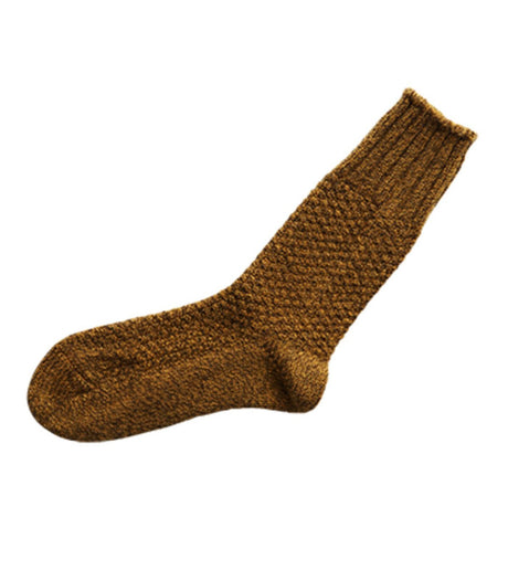 Calcetines nishiguchi 40-43 lana y algodon mostaza 1