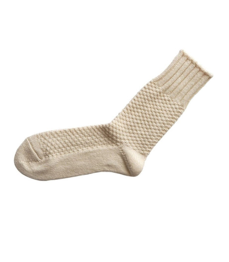 Calcetines nishiguchi 40-43 lana y algodon marfil 1