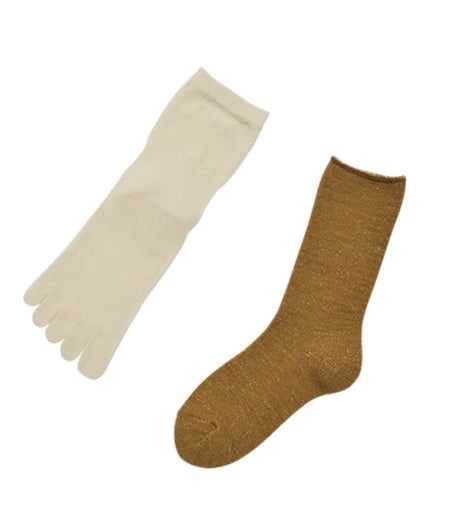 Calcetines memeri 36-40 lana y seda mostaza 1