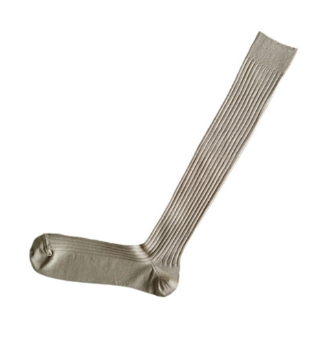 Calcetines nishiguchi 36-40 largos algodon de seda beige 1