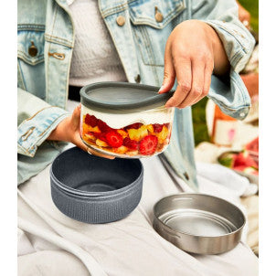 Bol de cristal para almuerzo 750ml slate black+blum 2