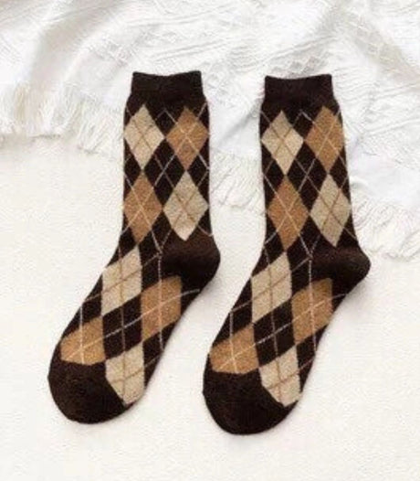 Calcetines gohobi escoces marron 1
