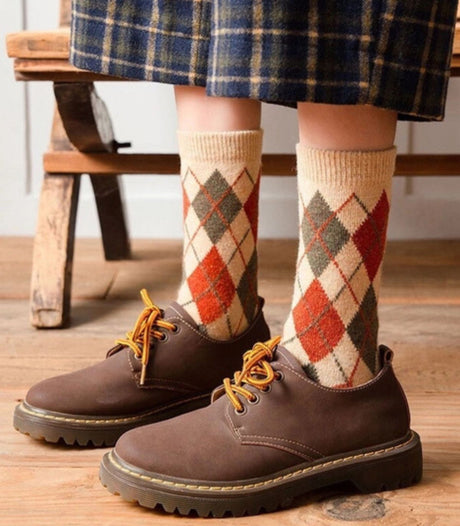 Calcetines gohobi escoces beige 1