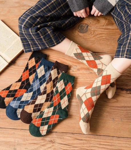 Calcetines gohobi escoces beige 2