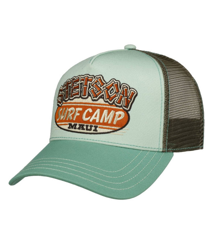 Gorra trucker surf camp green stetson 1