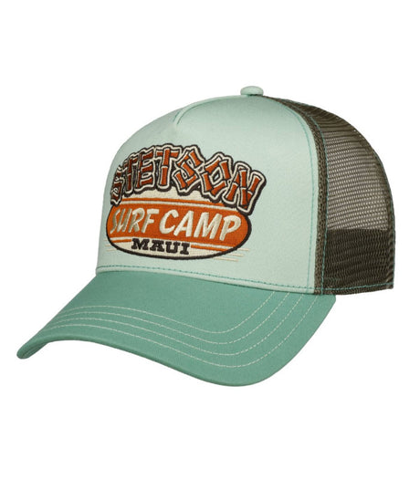 Gorra trucker surf camp green stetson 1