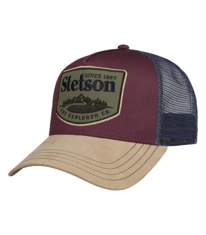 Gorra trucker explorer beige wine stetson 1